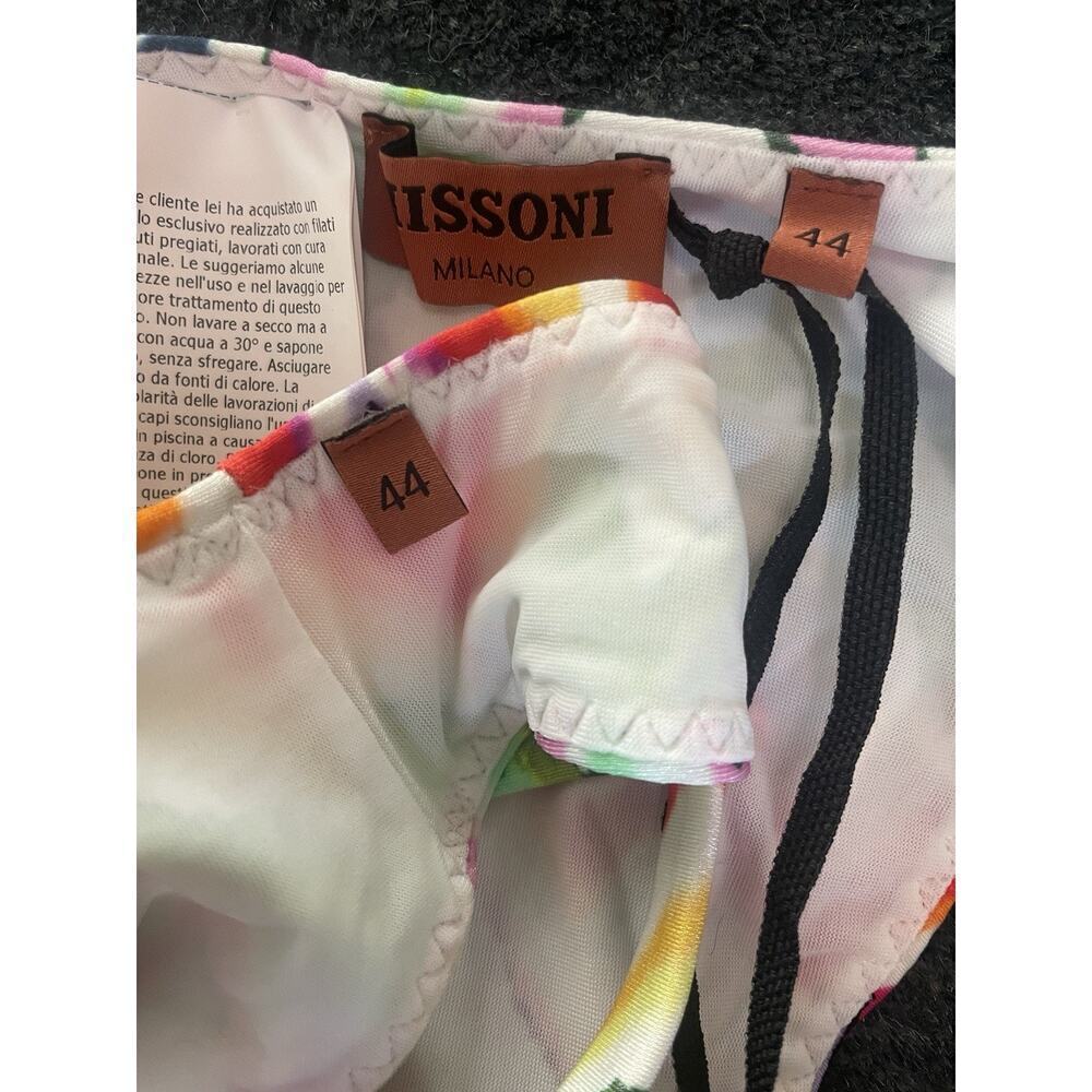Missoni Bandeau Bikini Two Piece Bikini Set 44 L 8 Bathing Suit Swim NWT chevron - Picture 13 of 14